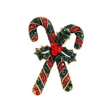 Broche sucres de Noël rouge
