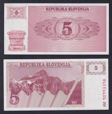 Banconota Slovenia 5 tolarjev
