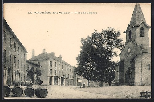 Cpa jonchère place de - la, jonchère,