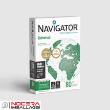 RISME DA 500 FOGLI CARTA A4 NAVIGATOR BIANCA, 80 GRAMMI, FAX FOTOCOPIE STAMPANTE