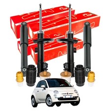 Kit Completo 4 Ammortizzatori Speed + Tamponi Per Fiat 500 0.9 1.2 1.3 1.4 <2007