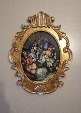 Quadro Vaso con Fiori - Dipinto su Tavola - Artigianale 