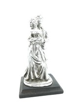 STATUINA ARGENTATA - COPPIA SPOSI - SOPRAMMMOBILE - VINTAGE