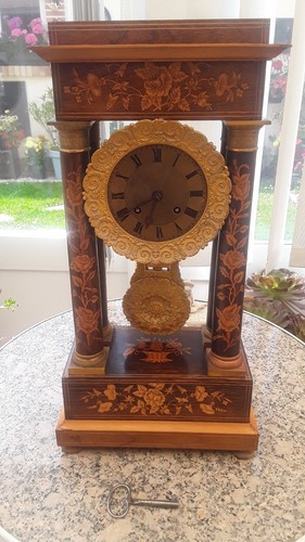Pendule portique palissandre - ,