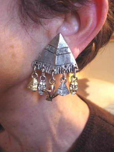 Antiche orecchini clip metallo - antiche,