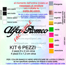 ALFA ROMEO ADESIVO 6pezzi