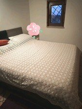 Copriletto matrimoniale  Italy Ricamato A Mano Uncinetto Pizzo vintage Coperta 