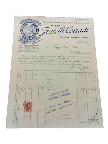 Fattura fratelli corradi - corradi, /