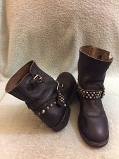 Ash- Black Leather Studded