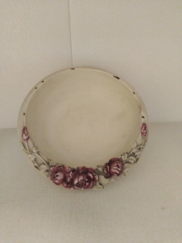 Ciotola shabby avorio con rose - ciotola,