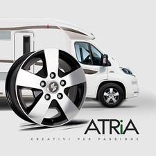 eta beta ATRIA 6,5x16" 5x130 ET55 ML78.1 NERO OPACO LUCIDO camper e CAR...