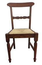 6 SEDIE IN LEGNO MASSELLO  CON SEDUTA  IN PAGLIA