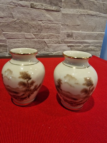 Coppia vasetti porcellana