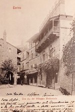 Cartolina - Torino - Una via del Villaggio Medievale - 1904