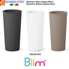 Vaso Pianta per Giardino SATURNO Interno Esterno Bianco Antracite Beige H65-85cm
