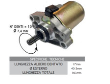 MOTORINO D'AVVIAMENTO APRILIA HABANA / CUSTOM 50 cc