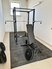 attrezzatura palestra Lacertosus rack completa di safety, bilancere, panca 