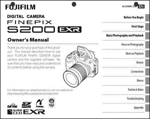 Fujifilm finepix s200 - finepix, exr