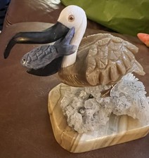 Intaglio pellicano aragonite