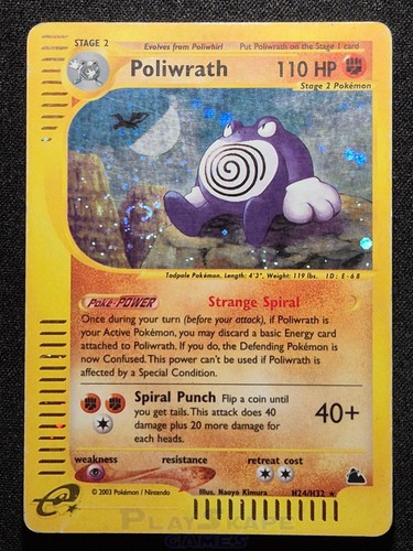 Pokemon card poliwrath - pokemon, h24/h32