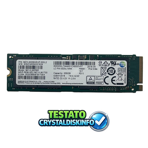 Ssd samsung pm961 - ssd, 256gb