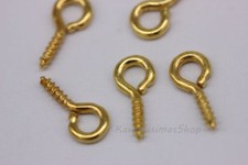 100pz Gancio a vite con occhiello in metallo per creare bigiotteria colore oro