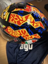 CASCO MOTO VALENTINO ROSSI FIRMATO A MANO AGV MS MOTOGP YAMAHA