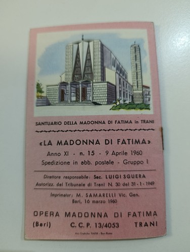 Raro libricino santuario - libricino, la
