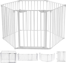 Cancelletto Pieghevole in Ferro per Camino E Scale, Cancello Con 6 Pannelli per 