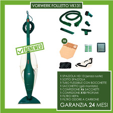 ASPIRAPOLVERE VORWERK FOLLETTO KOBOLD 131 CON TUBO E BOCCHETTE GARANZIA 24 MESI