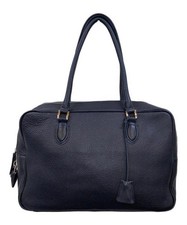 Borsa Boston Aquascutum in pelle con grana nera