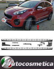 KIA SPORTAGE 2018-2021 PEDANE LATERALI SOTTO PORTA ACCIAIO INOX PVC-LOOK SPORT