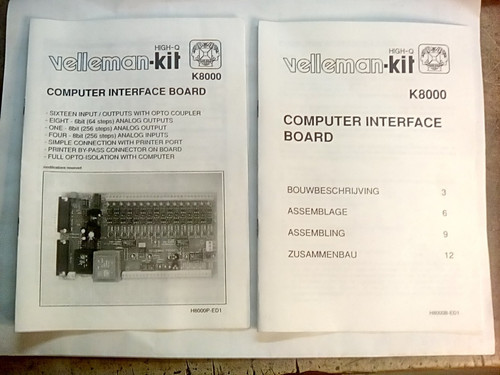 Velleman kit k8000 - velleman-kit, interfaccia