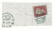 GB QV 1844 Penny rosso su