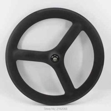 700C Ingranaggio Fisso Pista Bici da Strada 3 Raggi Integrato Full Carbon Bici Ruote