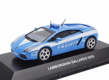 MODELLINO AUTO STATICO DE AGOSTINI LAMBORGHINI GALLARDO POLIZIA 2004 CON VETRINA