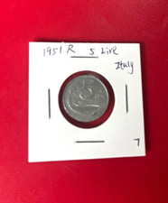1951-R Italy 5 Lire Coin -