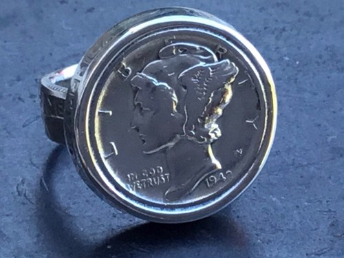 Anello mercury dime moneta - mercury,