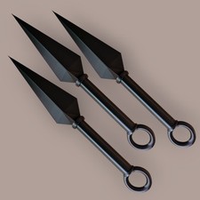 Anime Style Kunai – 3D Printed Cosplay Prop (Set of 3) Plastic Toy