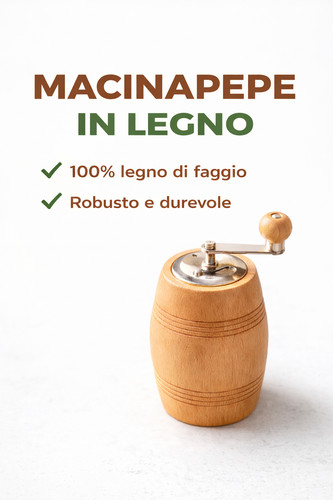 Macinapepe legno forma di - macinapepe,