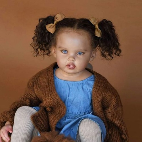 Bambola reborn pelle scura - bambola,