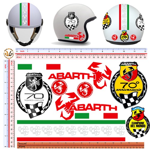 Adesivi casco abarth