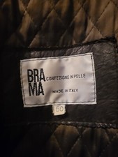 Cappotto In Vera Pelle TG.50 Marrone Scuro 