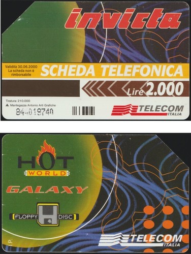 Scheda telefonica 2000 lire - scheda,