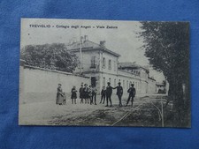 Antica Cartolina Treviglio Bergamo Collegio Degli Angeli Viale Zeduro 1918