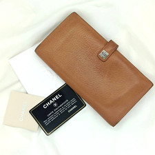 CHANEL Portafoglio COCO Bottone Pelle Borsa Lunga #15420893