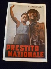 RIPRODUZIONE MANIFESTO LOCANDINA 35x50 CM PRESTITO NAZIONALE MARIO GROS IIWW