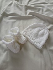 Set cappello + stivali bianco