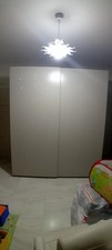 Armadio Ikea Pax Ante Cassetti Scorrevoli Legno Bianco e Tortora 200x60xH240 cm