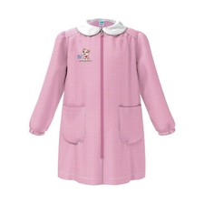 Grembiule asilo da bambina Siggi rosa con zip